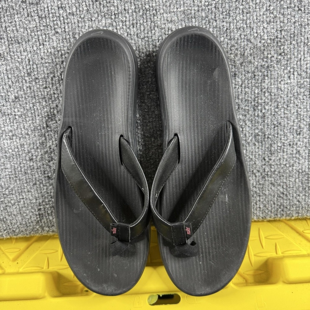 Nike Thong Sandals Womens Size 8 Black Flip Flop Comfort Slip On AO3822-001